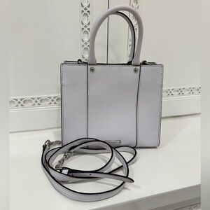 Rebecca Minkoff Leather Crossbody. Light Periwinkle Purple.